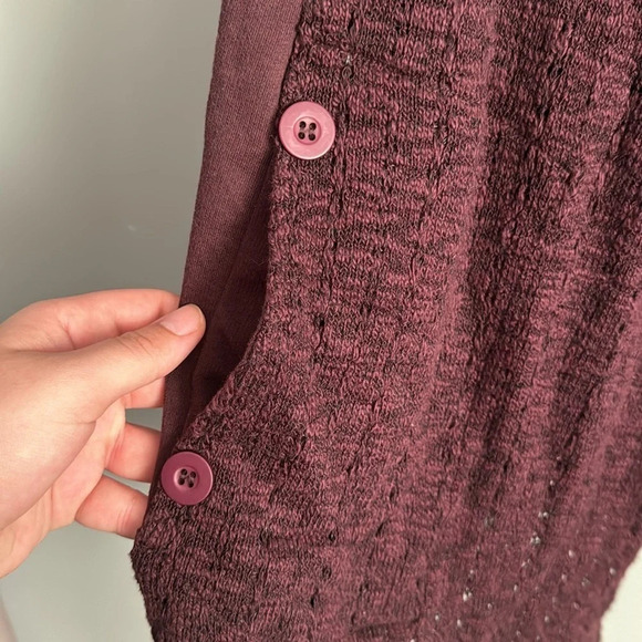 Anthropologie Saturday Sunday purple cardigan sweater long sleeve Size M - Picture 2 of 7